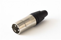 Anzhee XLR-M SILVER. 3 – х контактный кабельный разъем типа XLR "папа" - фото 206053