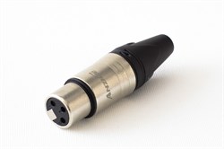 Anzhee XLR-F SILVER. 3 – х контактный кабельный разъем типа XLR "мама" - фото 206055