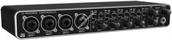 Behringer UMC404HD внешний звуковой/MIDI интерфейс, USB 2.0 , 4 вх/4 вых канала, 2 мик/лин/инстр входа (комб. XLR+1/4"TRS, предусилители MIDAS), 2 лин балансных выхода (1/4" TRS, каналы L-R), 2 лин стереовыхода (TRS/RCA, каналы 1-4), 4 разрыва (1/4" TRS), - фото 21167