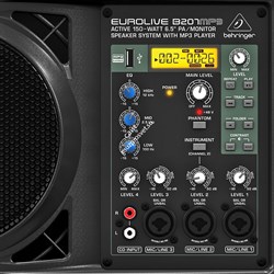 Behringer B207MP3 активная акустическая мини-система/монитор 125Вт (пик150Вт) c 3-полосным эквалайзером и MP3 плеером - фото 21216