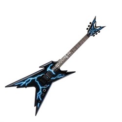 Dean RZR DB F LTNG - электрогитара "стелс",22 лада,24 3/4,HH,2V+1T,Floyd rose, граф. Молния,с кейсом - фото 21789