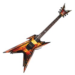 Dean RZR EXPL  - электрогитара "стелс", 22 лада, HH,2V+1T, Floyd Rose, графика "взрыв", кейс - фото 21793