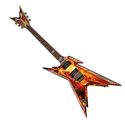 Dean RZRL EXPL  - электрогитара левостор"стелс",22 лада,HH,2V+1T,floyd rose,графика "взрыв", кейс - фото 21795