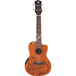 LUNA UKE TEC MAH - укулеле, концерт,с подключением,красное дерево,цвет натур.,с чехлом - фото 22126