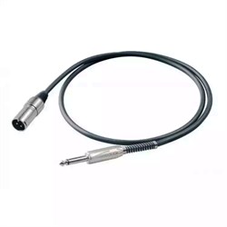 PROEL BULK220LU3 - инструментальный кабель, 6.3 джек моно  <-> XLR (папа), длина - 3 м - фото 22318