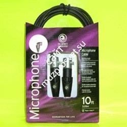 PLANET WAVES PW-MS-10 - проф. микрофонный кабель, канон XLR поворотный <->XLR поворотный , длина 3м - фото 22492