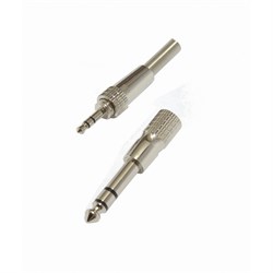 INVOTONE J215SET - джек стерео, кабельный, 3.5 мм , с переходником на 6.3 мм., корпус металл - фото 22552