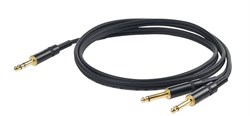 PROEL CHLP210LU5 - инсертый. кабель, 6.3 джек стерео <-> 2 х 6.3 джек моно, длина - 5м - фото 22665