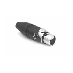 AMPHENOL AX5F - разъем XLR кабельный мама , 5 контактов, точеные контакты, цвет - никель - фото 22744