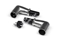 INVOTONE XLR3M200C - разъем XLR 3Р, папа, кабельный, угловой, корпус металл - фото 22753