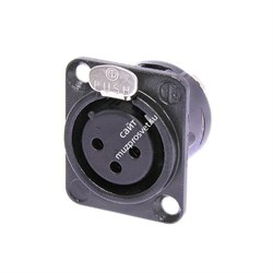 NEUTRIK NC3FD-L-B-1 - панельный разъем XLR (мама) черненый корпус, золоченые контакты - фото 22757