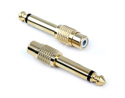 INVOTONE AD160/G - переходник моно джек<>RCA (цвет - золото), корпус металл - фото 22851