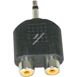 INVOTONE AD200 - переходник 2 RCA мама <>3.5мм моно джек папа , корпус пластик - фото 22852