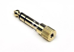 INVOTONE AD150/G - переходник 3.5мм стерео джек мама <>6.35 мм стерео джек папа, корпус металл - фото 22889