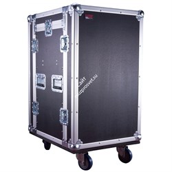 GATOR G-TOUR 10X14 PU - рэковый флайт-кейс, 10U верх,14U низ, на колесах,дерево,черный - фото 23225