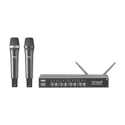 AKG DMS TETRAD VOCAL SET P5 4/2 - Цифровая вокальная радиосист. 4-х кан.приёмник DSR Tetrad + 2 ручн - фото 25105