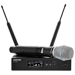 SHURE QLXD24E/B87A K51 606 - 670 MHz вокальная радиосистема с ручным передатчиком BETA87A - фото 25257