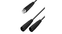 NEUMANN AC 20 - кабель для блока питания BS 48 i или N 48 i, 5-pin XLR F / 2х3-pin XLR M, 1 метр - фото 25449