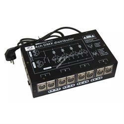 Involight DMXD400 - Сплиттер DMX сигнала, 1 вход XLR, 4 выхода XLR, гальваническая развязка - фото 25991