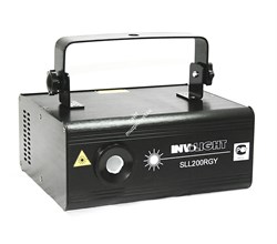 Involight SLL200RGY - лазерный эффект, 150 мВт красный, 50 мВт зелёный, DMX-512 - фото 26076