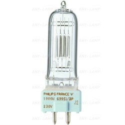 PHILIPS 6995 I/BP - лампа галогеновая, 230V-1000W, цоколь GY9.5, ресурс -  Blue Pinch - фото 26831