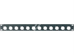 PROEL RK12N - рэковая панель, 12 отверстий под каноны,  (разьем FDL) , 1U - фото 26975