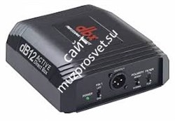 dbx dB12 активный трансформаторный директбокс. Hi-Z 1/4" TS вход, параллельный 1/4" Thru TS, балансный позолоченный XLR Lo-Z выход, питание - фантом +48В, разрыв заземления входов и выходов, аттенюатор 0; 20; 40дБ - фото 27939