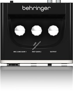 Behringer UM2 внешний звуковой интерфейс, USB2.0, 2 вх/2 вых канала, 1 мик/лин вх (комб. XLR+1/4"TRS, предусилители XENIX), 1 инструментальный вх (1/4" TS), линейный стереовыход (2х RCA), выход на наушники с режимом прямого мониторинга, ПО Tracktion 4 в к - фото 28327
