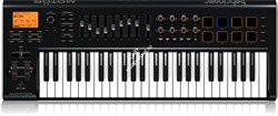 Behringer MOTOR-49 MIDI-клавиатура, USB-контроллер, 49 клав, 9 мотор.фейдеров,8 контролл, 8 пэдов, LCD, MIDI I/O/T, входы пед.SUSTEIN и EXPRESSION - фото 28333