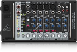 Behringer PMP500MP3 микшер-усилитель 2 х 250Вт•4Ом 8 каналов (4 мик.моно, 2 стерео), mp3-плеер, ревербератор, выход на мониторы, адаптер на мик.стойку - фото 28435