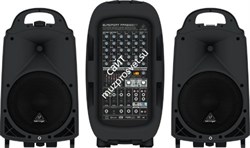 Behringer PPA2000BT портативная система звукоусиления, 8 канальный активный микшер 2х500Вт и 2 АС 10"+1" с адаптерами для стоек, 7 полос GEQ с подавителем обратной связи FBQ, FX, Bluetooth, 660 x 354 x 883мм, 31кг - фото 28469