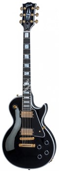 GIBSON CUSTOM LES PAUL CUSTOM EBONY LIMITED RUN электрогитара с кейсом, цвет черный. - фото 28646