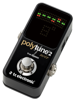 TC ELECTRONIC POLYTUNE 2 NOIR педальный тюнер в уменьшенном корпусе, цвет чёрный - фото 28797
