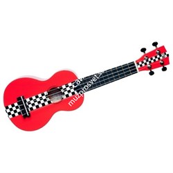 WIKI UK/RACING RED - гитара укулеле сопрано, липа, расцв. спортивного авто, чехол в компл. - фото 31413