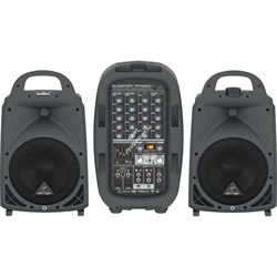 BEHRINGER PPA500BT - 6-кан. порт. система звукоусиления, 8"+1", 2х250Вт 4Ом, 2х160Вт 8Ом, DSP. - фото 31716