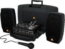 BEHRINGER PPA200 - портатив.система звукоусил.,150 Вт, 5 каналов,,эффекты,эквалайзер, микрофон+кабе - фото 35011