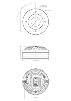 EIGHTEEN SOUND ND2T/8 - драйвер, неодим, 8 Ом, 80 Вт, 110 dB, 800...20000 Гц, выход 1.4" - фото 35206