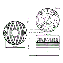EIGHTEEN SOUND NSD1424BTN - драйвер 1,4", неодим, 16 Ом, 70 Вт AES, 110 dB, 800...20000 Гц - фото 35214