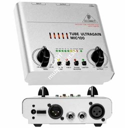 BEHRINGER MIC100 - микрофонный/линейный предусилитель с ламповым каскадом и встроенным лимитером - фото 35488