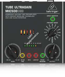 BEHRINGER MIC500USB - микрофонный/инструментальный предусилитель - фото 35491