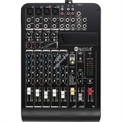 RCF L-PAD 8CX  (17140031)  Микшерный пульт, 4 микрофонных входа, 3 стерео входа, 1 FX посыл, процессор эффектов, компрессор на 2-х микрофонных входах, 3-полосн./2-полосн. EQ, внешний БП. - фото 36238