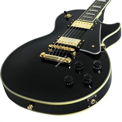 EPIPHONE LES PAUL CUSTOM PRO EBONY электрогитара, цвет чёрный - фото 38507