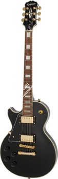 EPIPHONE LES PAUL CUSTOM PRO EBONY электрогитара, цвет чёрный - фото 38510