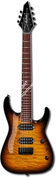 JACKSON JS32-7Q DINKY Tobacco Burst семиструнная электрогитара, цвет Tobacco Burst - фото 42735