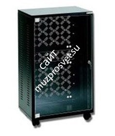 EUROMET EU/R-12LXPA  05385 Рэковый шкаф с дверью и задней стенкой, 12U, глубина 640мм, сталь черного цвета - фото 43399