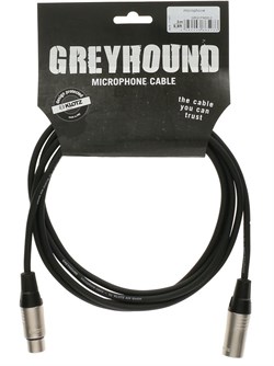 KLOTZ GRG1FM05.0 GREYHOUND готовый микрофонный кабель, никелированные разъемы Klotz XLR мама XLR папа, длина 5 м - фото 43678