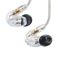 SHURE SE215-CL-EFS наушники внутриканальные (наушники вставные) с одним динамическим драйвером, Clear прозрачные. - фото 43780