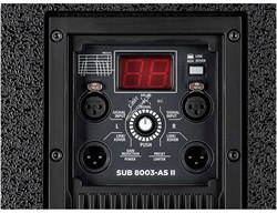 RCF SUB 8003-AS II (13000432)  Активный сабвуфер, усилитель D-класса 1100 Вт, 135 дБ, 35 Гц - 120 Гц, динамик 18"(4" v.c.), линейный стерео вход: 2 х XLR, встроенный DSP с пресетами, стерео выход или стерео выход кроссовера для сателлитов: 2 х XLR, деревя - фото 43973
