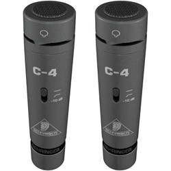 BEHRINGER C-4 комплект из 2-х кардиоидных конденсаторных микрофонов, включает планку с держателями, ветрозащиту, кейс - фото 44259