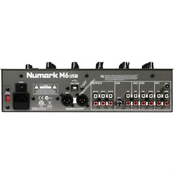 NUMARK M6USB, 4-канальный компактный настольный микшер входы: 2 микрофонных, 2 phono, 4 линейных. USB-интерфейс - фото 44339
